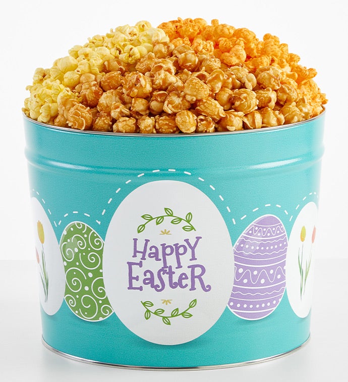 Happy Easter 2 Gallon 3 Flavor Popcorn Tin